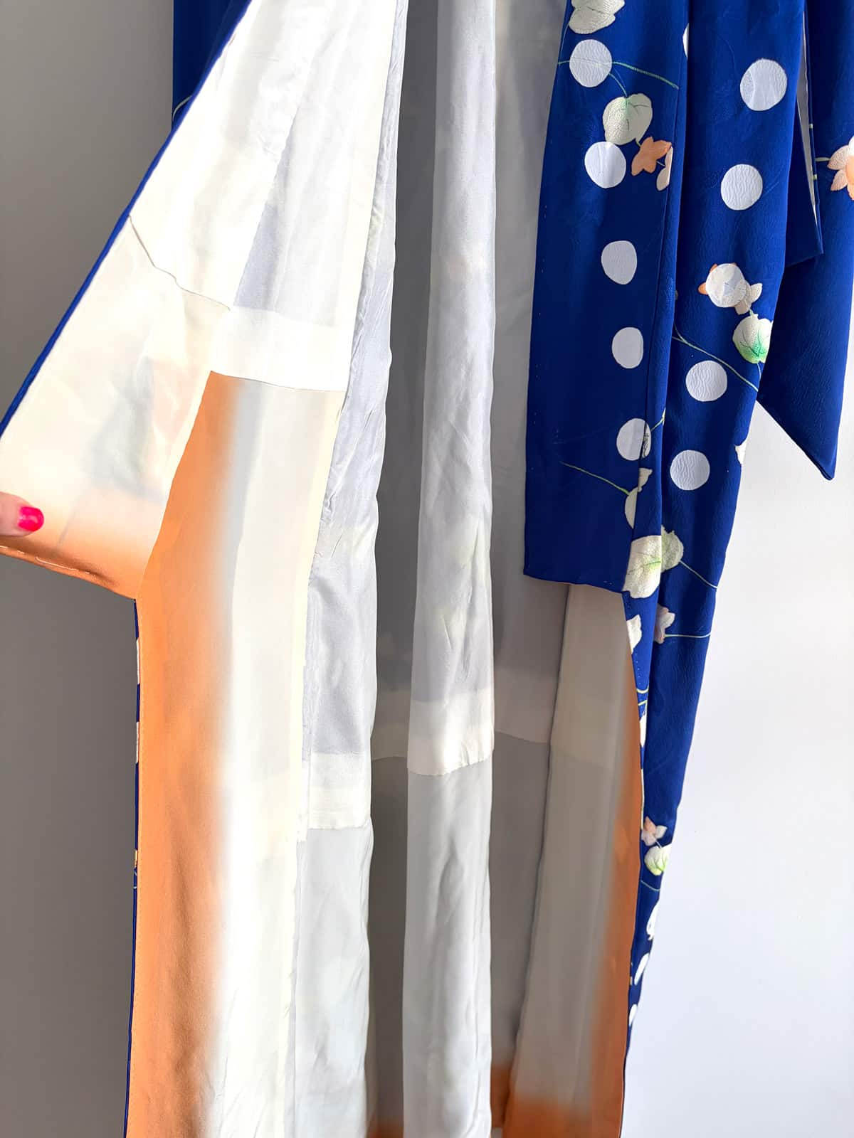 DAISY - vintage silk kimono • handprinted by D.I.E.D. NAtsukashii silkscreen netherlands kimono