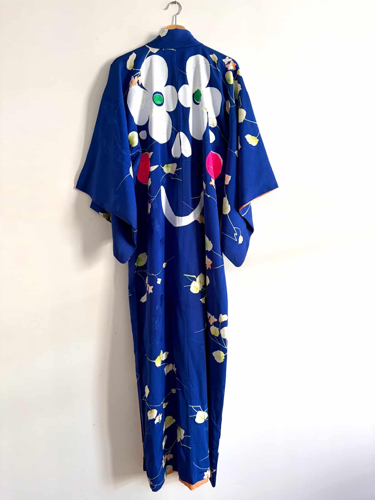 DAISY - vintage silk kimono • handprinted by D.I.E.D. NAtsukashii silkscreen netherlands kimono