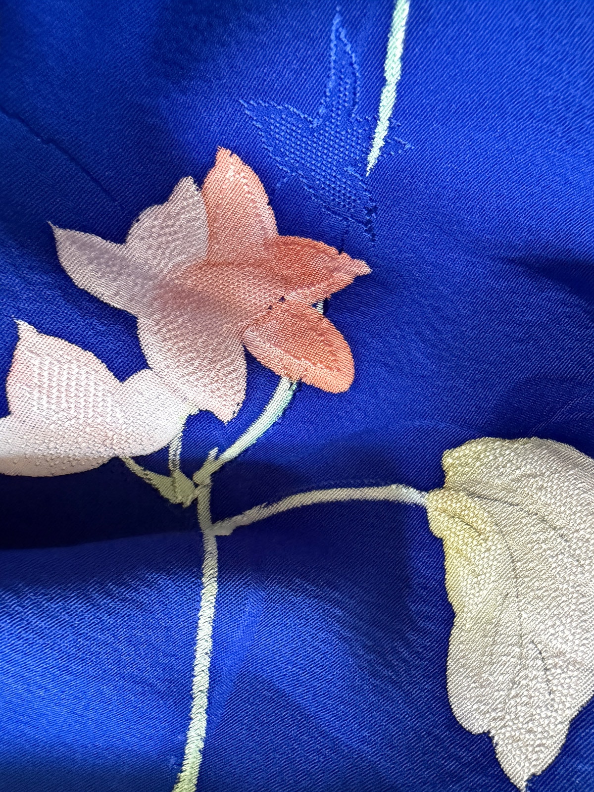 DAISY - vintage silk kimono • handprinted by D.I.E.D. NAtsukashii silkscreen netherlands kimono