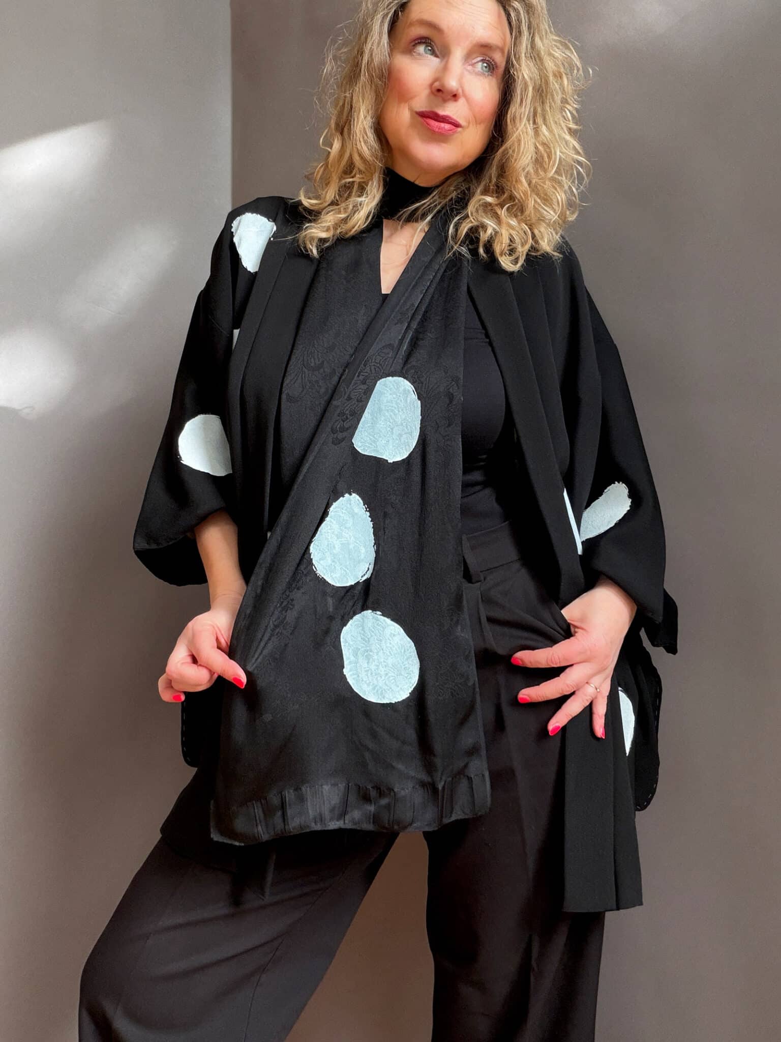 Obiage – vintage silk black scarf • D.I.E.D. collab