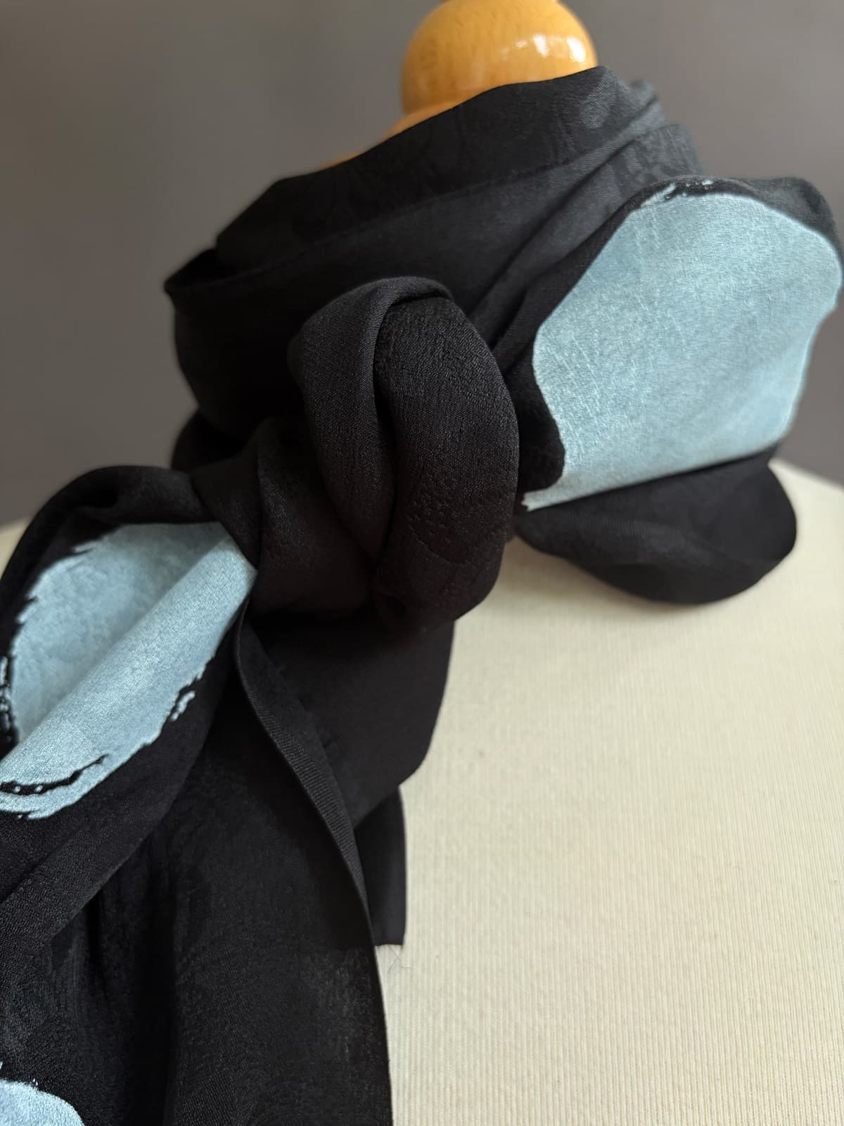 Obiage – vintage silk black scarf • D.I.E.D. collab