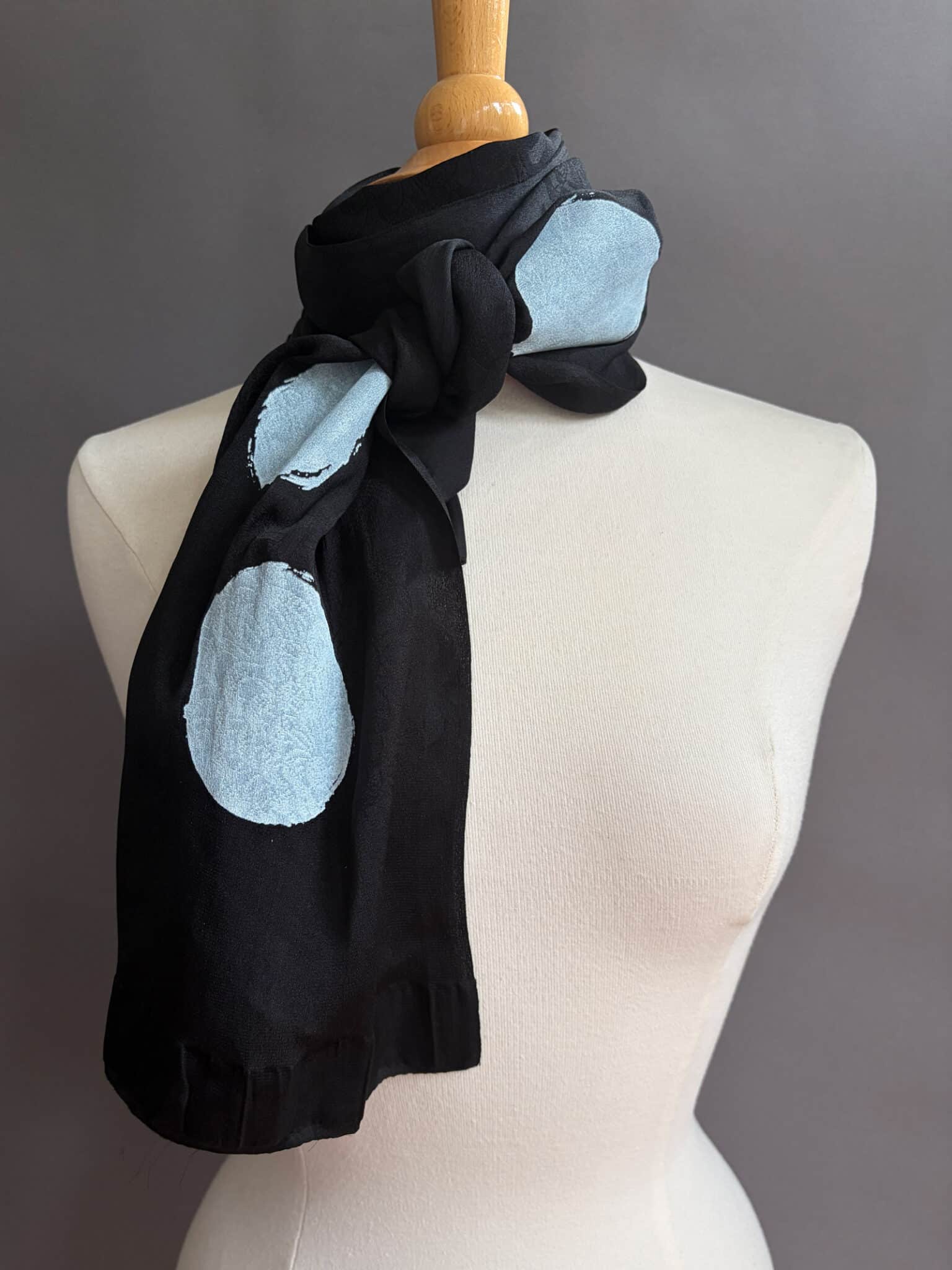 Obiage – vintage silk black scarf • D.I.E.D. collab