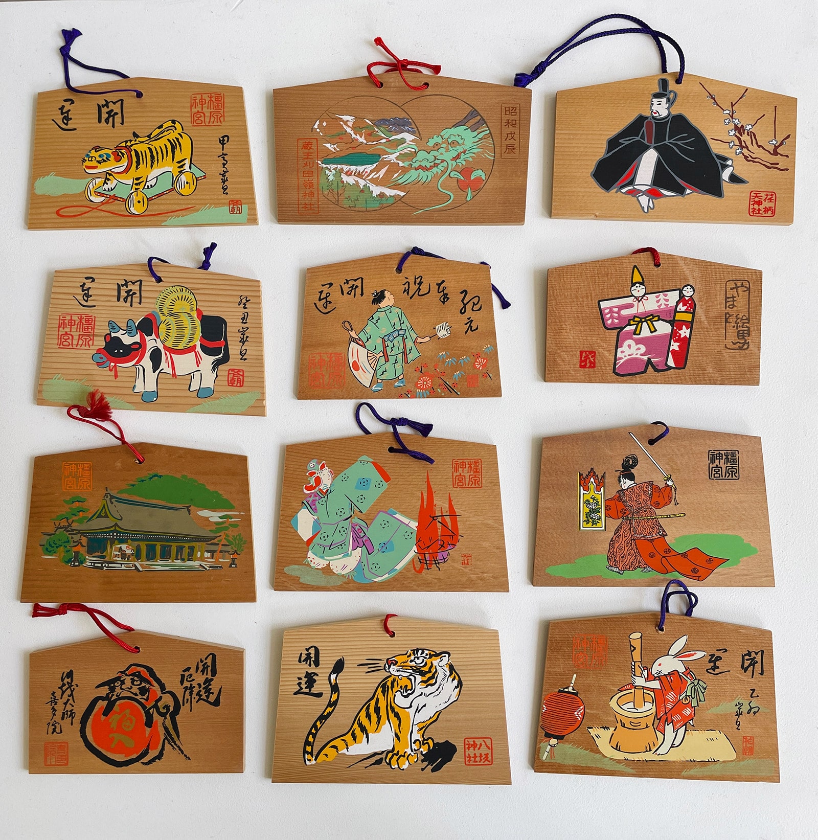 EMA - Vintage Japanese votive tablets Natsukashii netherlands temple shrine Japan