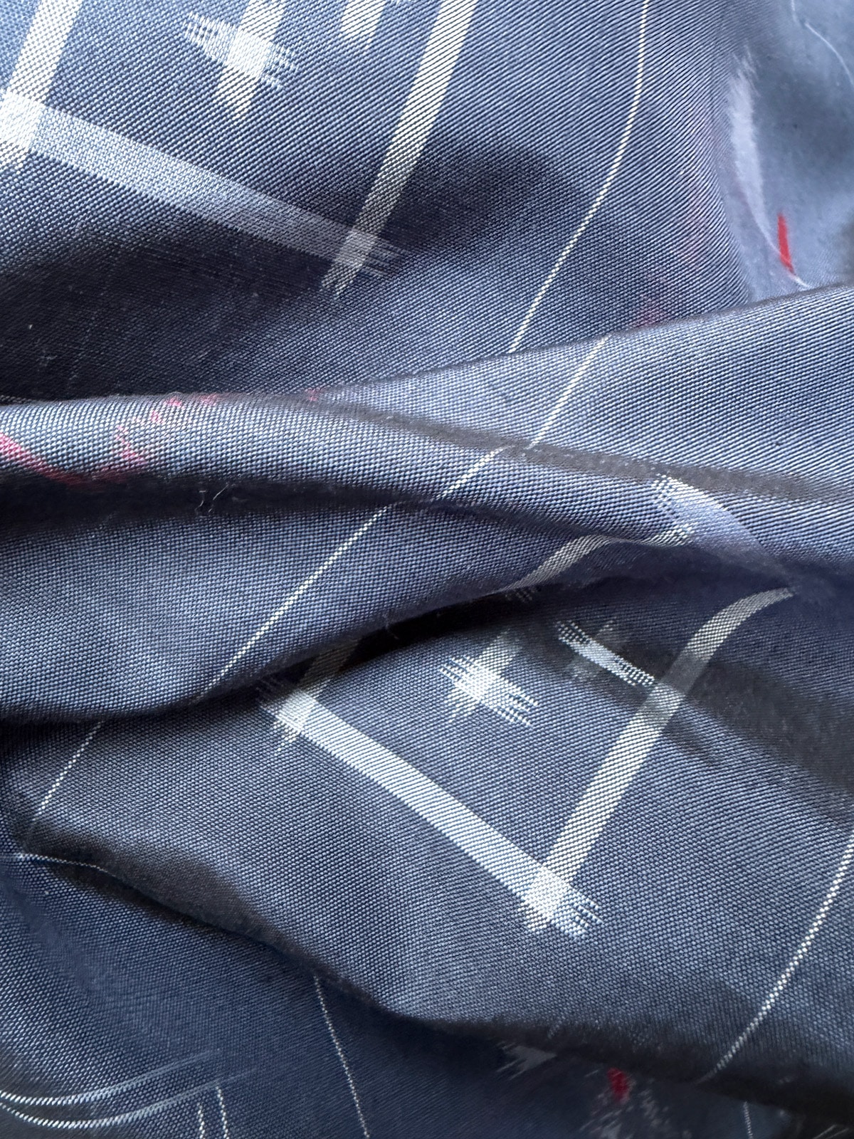 TSUMUGI - vintage Tsumugi silk Haori in jeans blue natsukashii silk netherlandskimono